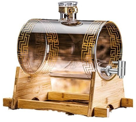Carafe à décanter en verre pour homme - Distributeur de liqueur pour tequila, bourbon, scotch, rhum, alcool - Cadeau pour papa - 2,5 l