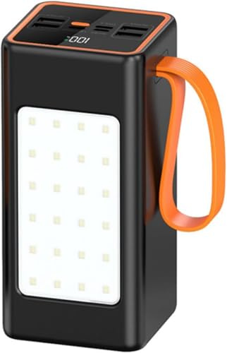 Power Bank, 30000 mAh/50000 mAh/100000 mAh, ricarica rapida con cavo integrato, lampada da campeggio esterna di grande capacità, alimentazione mobile, 100000 mAh