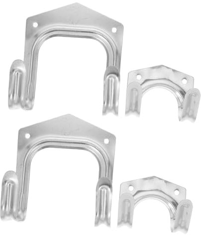 4piezas Ganchos Metálicos Dobles Unidades Almacenamiento Pared Para Herramientas Eléctricas Escaleras Cobertizos Garajes y Jardín