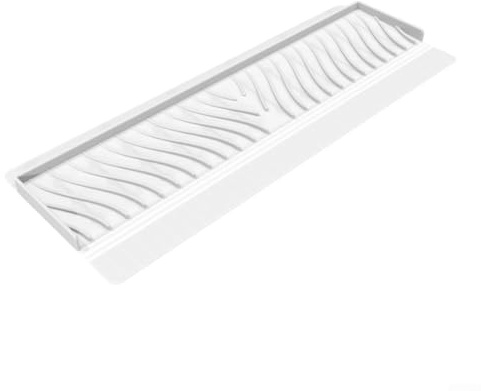 Opatiny Protezione per bordi del lavandino, barriera in silicone per acqua, protezione dagli schizzi per piano di lavoro della cucina/bagno (trasparente)