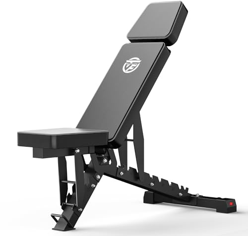 1400LB Professional Weight Bench, 24 + 9 Adjustable Workout Benches for Home Gym Fitness, Foldable Head Heavy Duty Gym Bench for Strength Training, Weight Lifting, Decline/Flat/Incline Bench Press