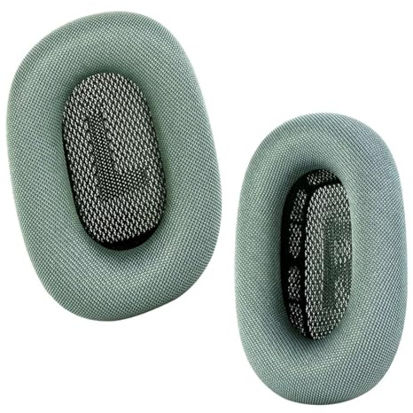 Öronkuddar for AirPods Max hörlurar - Ersättningskuddar i nät, kompatibla med Apple AirPods Max, med silikonlager, magnetisk fäste, minnesskum och brusisolering.(Green)