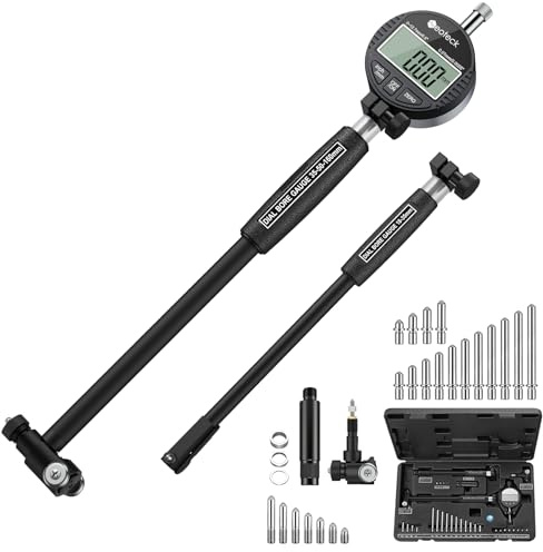 Neoteck Bohrungslehre Messuhr Set 18-160 mm Innendurchmesser Messuhr Aluminiumlegierung Hohe Präzision 0,01 mm Dial Bore Gauge Industriemesswerkzeug - Schwarz