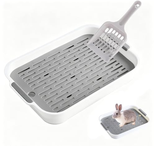 lomdung Retrete para Conejos, Fácil de Limpiar Caja de Arena para Conejo | Cajón Extraíble Baño de Conejo, Bandeja Conejos para Cobayas Hámster Chinchillas