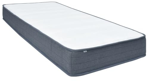 QUAHEAS Materasso a molle, 190 x 90 x 20 cm, tessuto medio morbido, 100% poliestere, molle insacchettate, materasso in schiuma fredda, traspirante, ergonomico, per camera da letto, con morbido comfort