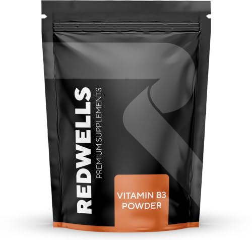 Vitamin B3 Powder Nicotinamide REDWELLS Non Flush Powder GMO Free - 100g Pack