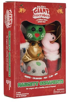 GIANTmicrobes Weihnachtsdekoration, originelles Plüschtier, freche Ornamente