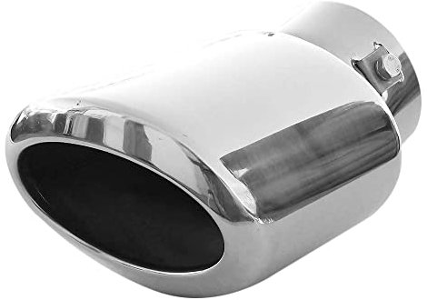 Auspuffblende Endrohr Endstuck Auspuff Blende Schalldampf Sportauspuff Universell Schalldampf Sport Tuning Optik Edelstahl Oval von 44mm bis 65mm