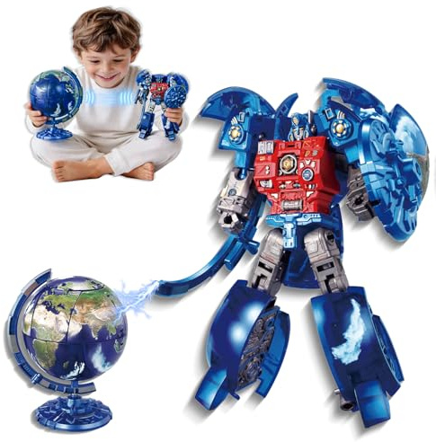 Yionkin Blue Star Guardian Transformable Globe Robot - 2-in-1 Earth to Action Figur, SEGA (SG94560)