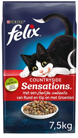 Felix Countryside Sensations Katzenfutter, Katzenklumpen mit Rund, Huhn & Gemüse - Beutel 7,5kg
