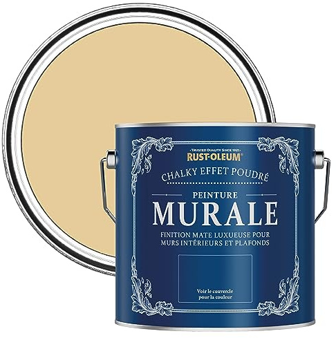 Rust-Oleum Peinture Jaune pour Murs & Plafonds Chalky - Tempête de Sable 2.5L