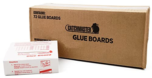 Catchmaster 72TC Pièges à Souris Adhésifs 72x – Pré-Appâtés & sans Poison – Collant Puissant Non Toxique – Sécurité Enfants & Animaux – Piège Souris Maison, Cuisine, Garage – Longue Durée