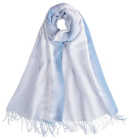 LumiSyne Winter Schal Kaschmir Schal Für Damen Farbverlauf Pashmina Schals Mit Fransen Lange Große Schal Frauen Weiche Warmer Schultertuch Stola