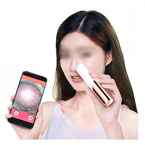 AXTMR Absorbeur de Points Noirs électrique, Nettoyeur visuel de Pores avec APP, aspirateur Anti-Points Noirs pour Le Visage Contre l'acné,White2,14.5 * 4cm
