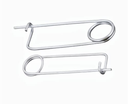 OUSIKA 1Set Brosche Form Stahl Splint Sicherheitsnadeln Federstift Schnellverschluss Brosche Verschluss for Bauernhof Rasen Garten Anhängerkupplung - 8 Größen Schloss ( Size : Size:6.3*122*48.4mm/0.25
