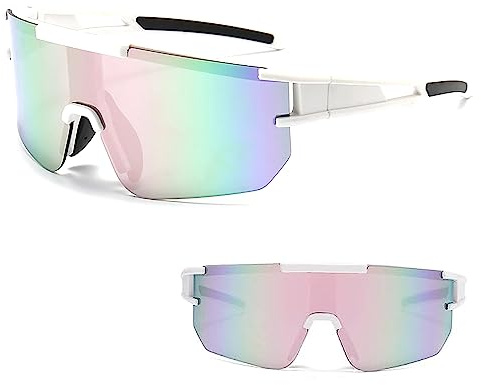 Ruikdly Gafas Cicicleta Hombre Gafas Bicicleta Hombre Cycling Glasses Gafas Deportivas Sol UV400 para Andar en Bicicleta, Correr, Escalar, Camping