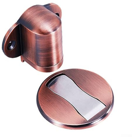 Verstellbarer Türstopper, Wandmontage-Türstopper, robuster Türstopper aus Edelstahl, Wandtürstopper aus Edelstahl (Rotbronze)
