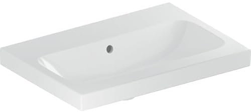 Geberit iCon Light Waschtisch, 60 cm x 42 cm, ohne Hahnloch, mit Überlauf,501841, 501.841.00.4, Farbe: Weiß
