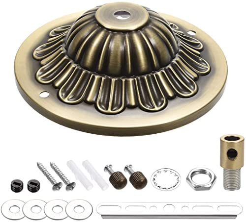 XYWHPGV Deckenbaldachin-Kit Pendelleuchte Plattensockel mit Lampenkabel Zugentlastung 142mm 5,59 Zoll Antik Messing(cc148 917b6 7231f c2a6c d5dcc 30b8d