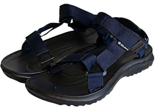 R-ISLAND Sportsandaler för män, vuxna, vattentäta, öppna tå sandaler, sommarsandaler, sport, vandring., Blå, 45 EU