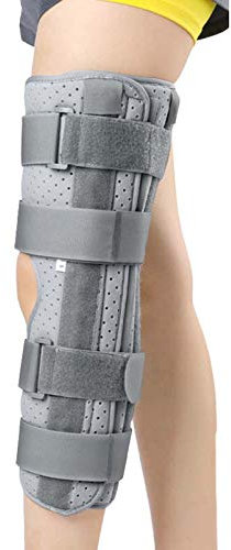 SHANRROW Knee Immobilizer Full Leg Brace Suitable for Knee Post-Pre-Operation & Surgery Recovery Straight Knee Splint Support