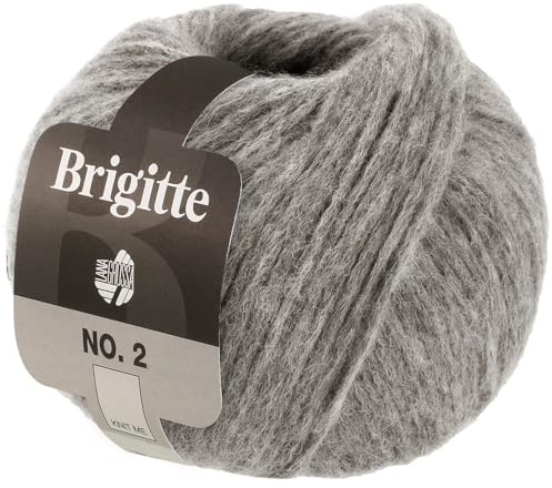 LANA GROSSA Brigitte Nr.2 | Edle Netzgarnstruktur aus Alpaka und Baumwolle | Handstrickgarn aus 47% Alpaka, 45% Baumwolle & 8% Schurwolle | 50g Wolle zum Stricken & Häkeln | 140m Garn FB 70
