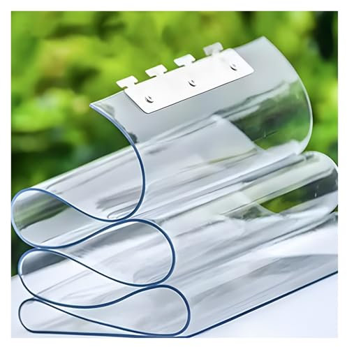 WXQTM PVC-Streifenvorhang Tür mit Zubehör Transparente PVC-Türvorhänge Glatt und Wasserdicht Streifenvorhang Lamellen, für Kühlräume und Lagerhallen (1.05x2.2m)