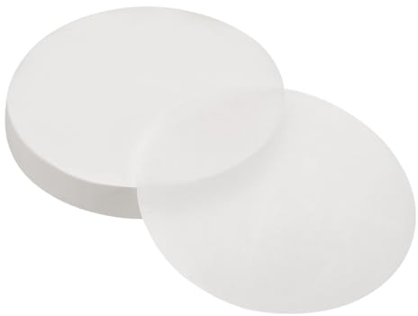 uxcell 200Pcs Parchment Paper Rounds 5 Inch, Round Parchment Paper Non Stick for Baking Small Cakes, Separating Frozen Meat, Toaster Oven, White