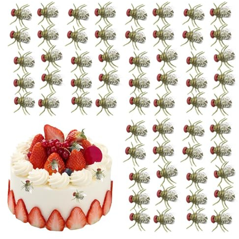 Blague Vola, Blague Fly | Accessoires de blagues réalistes,Articles de fête Blagues de scène pour animaux, lot de 200 jouets réalistes pour mouches, mouche trompeuse simulée pour blague