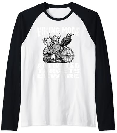 Viking Mode Activated for Axe Throwin Hatchet Competitions Raglan Baseball Tee
