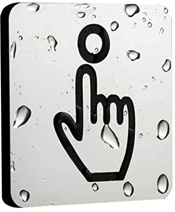 Please Ring Bell Sign Self Adhesive Acrylic Door Sign Wall Plaque Doorbell Notice with Doorbell Button Sign Indication Sign Prompt Sign Button Prompt Sign 6x6cm