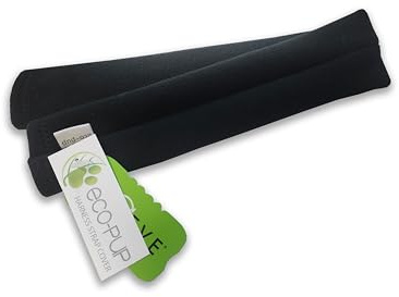 Eco-Pup Dog Harness Strap Cover - Padding to Prevent rubbing, Made of Recycled Polyester Fleece, Large/18 Long, Black