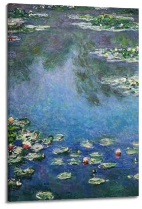 Claude Monet Kunstwerk (Seerosen), dekoratives Poster, Wandkunst, Bild, Gemälde, Leinwanddrucke, Kunstwerke, Schlafzimmer, Wohnzimmer, Dekoration, 20 x 30 cm