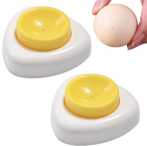HDGSAFD Puncheur De Trou D'Oeuf en 2 Pièces, Foreur D'Oeuf Créatif, Widget D'Oeuf en Plastique Simple, Poinçon À Trou De Trous Multifonction, Poinçon De Trou D'Oeuf Pratique Extérieur.