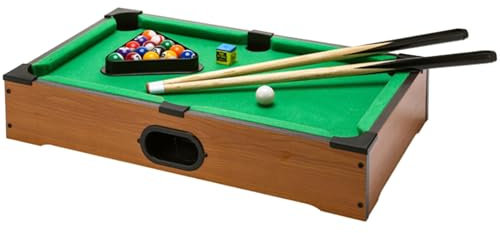 Tischpool -Spiel, kleines Billardspiel, Miniatur -Billardtisch, komplettes Set, 34,5 x 23 x 7,3 cm kompakt