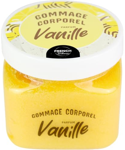 French Tendance- Gommage Corporel - Exfoliant et Hydratant Doux pour tout Type de Peau - Senteur Vanille - 470 gr