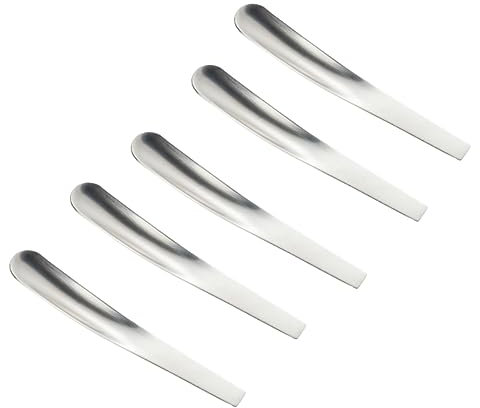 Gatuida Cucharas Soperas Planas De Acero Inoxidable 5 Piezas Mini Antideslizantes Para Café Té Postres Uso Doméstico y Profesional