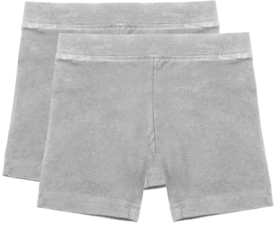 Listers Schoolwear Girls Dance Modesty Shorts 100% Cotton Breathable and Safety Dress Short Kids Stretchy Dancing Bike Pants Cycling Shorts for Girls Size 4-16 Years Heather Grey
