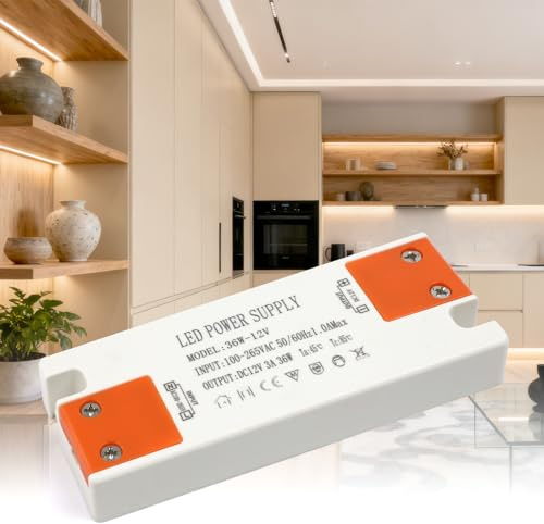 KSIBNW Netzteil 12V 3A, LED Trafo 230V auf 12V 3A 36W Transformator Driver 12Volt Treiber AC/DC Konstantspannungs Niedervolttrafo Extra Dünn Linearantrieb für LED Streifen, Nicht Dimmbar