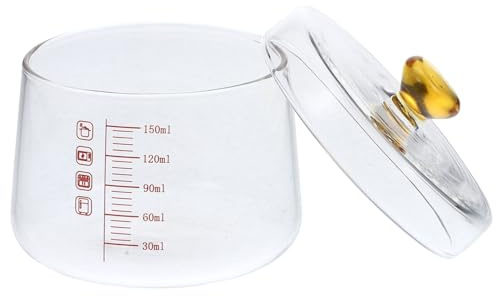GLEAVI Hausgemachter Glas Suppentopf 150ml aus Glas für Kleine Küchen | Transparent, Geruchs und Geschmacksneutral, Stabile Struktur, 1 Stück, für Picknicks und Kleine Küchen