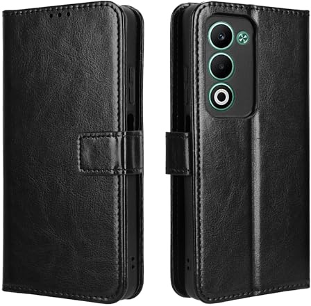 Heioloo Funda para OPPO A5 5G/4G/OPPO A5m Carcasa PU Cuero Magnética con Soporte y Cartera para Tarjetas [Anti-arañazos] [Protección Completa]