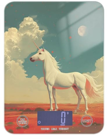 Unicorns Fantasy Style Keto Bilancia per cibo 5 kg/5 g, bilancia digitale intelligente da cucina con 4 unità per cottura dieta sapone pesa para comida