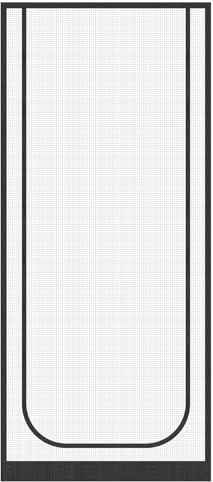 YOFAPA 1 Pcs Cat Screen Door 35.4 x 80.7 in, Mesh Door Screen, Plastic-Coated Steel, Magic Tape Installation, Pet Barrier for Door Frame Up to 35.4 x 78.7 in, Black