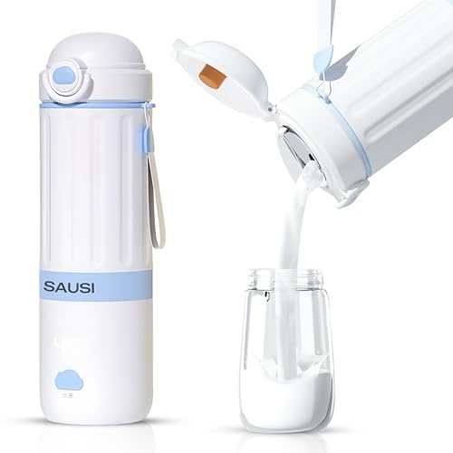 Calienta Biberones Portátil 500ml Inalámbrico USB | Calentador Leche Materna y Potitos - Termo Líquidos Bebé Recargable 13500mAh, 6 Temperaturas - Compatible con Avent, Suavinex, Medela