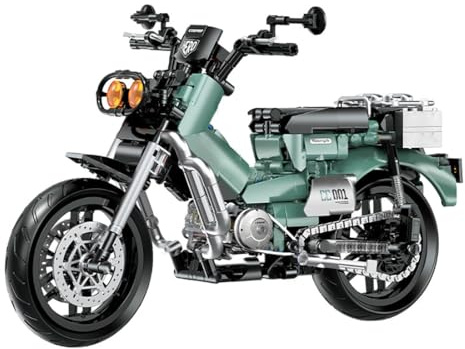 JUCYJULY Technik Motorrad Bausteine, 628 Klemmbausteine Technik Supermotorrad Modellbausatz, MOC Rennen Motorrad Bausatz Erwachsene, Superbike Spielzeug Geschenk