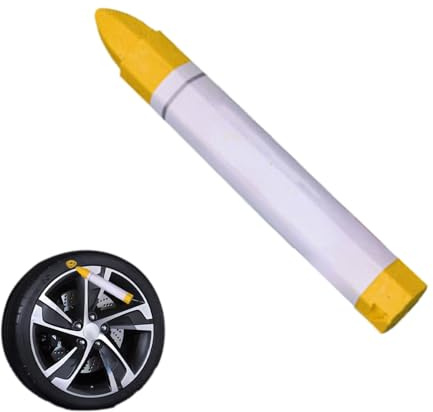 Marcador de neumáticos de automóvil, bolígrafo y amarillo a base de, marcador de pintura de neumáticos automotriz, punta fina de precisión con flujo de tinta suave, herramienta para