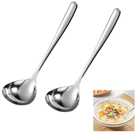 2 Pieces 22.5cm Stainless Steel Gravy Ladle, Silver Small Sauces | Silver Small Sauce & Soup Ladles for Spooning Sauces or Gravies