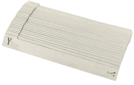 Séparateurs Alphabétiques Vinyle en Bois 26 Pièces pour Rangement | Organisation A-z, Séparation Protectrice, Usage Bibliothèque et Dvd, Finition Kaki Élégante