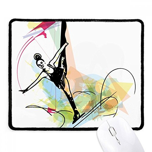 DIYthinker Wintersport Eiskunstlauf Athletinnen Griffige Mousepad Spiel Büro Schwarz Titched Kanten Geschenk