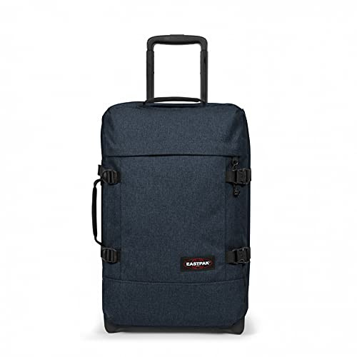 Eastpak Tranverz S Trolley Cabina 42L (51 x 32,5 x 24 cm), valigia bagaglio a mano con ruote, resistente e leggera, doppio scomparto, manico telescopico e TSA lock - TRIPLE DENIM